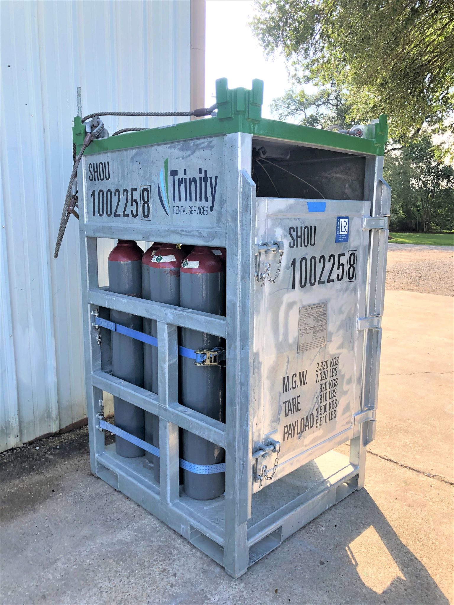 4×5 Nitrogen Bottle Rack Trinity Rental Services